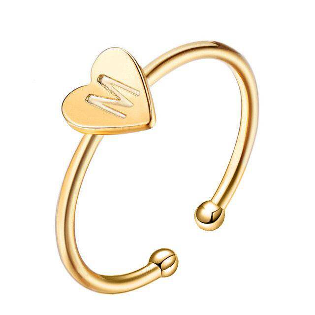 "Initial" Ring/Rose Gold - Emily Schmuck