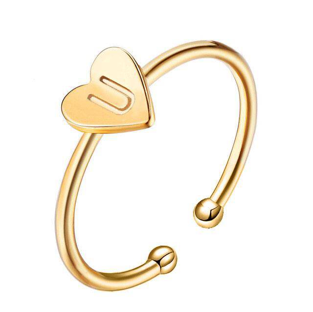 "Initial" Ring/Rose Gold - Emily Schmuck