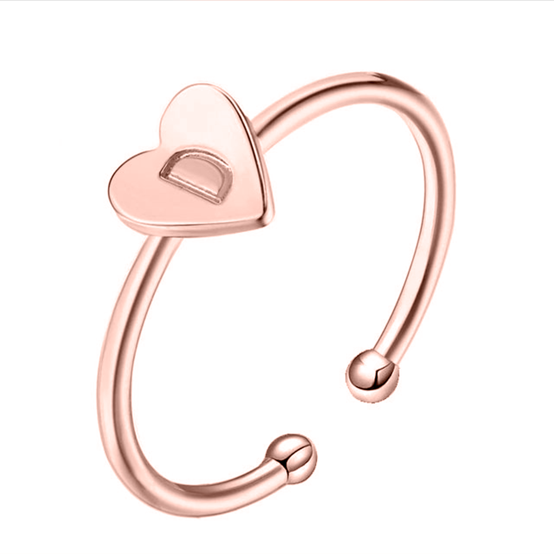 "Initial" Ring/Rose Gold - Emily Schmuck