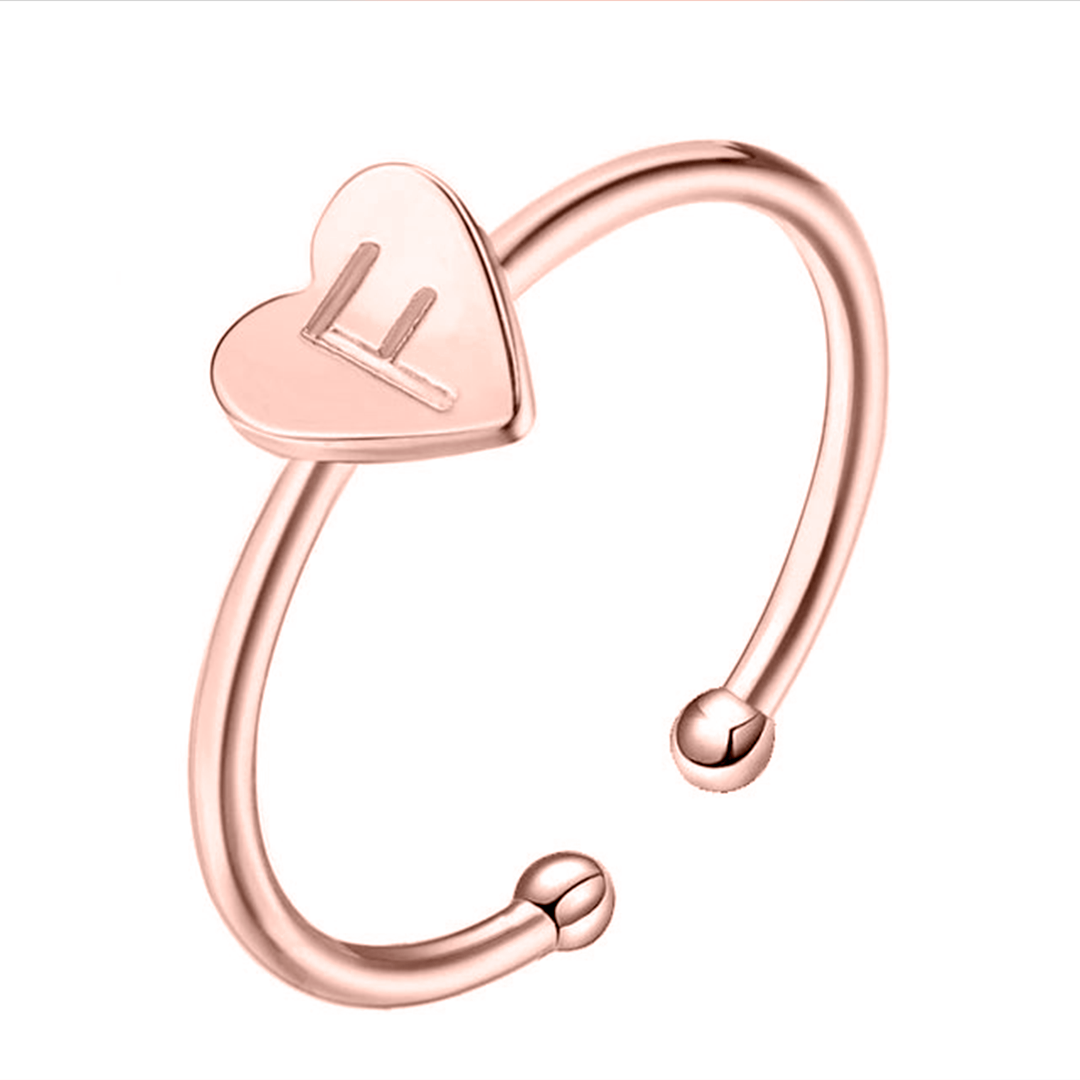 "Initial" Ring/Rose Gold - Emily Schmuck