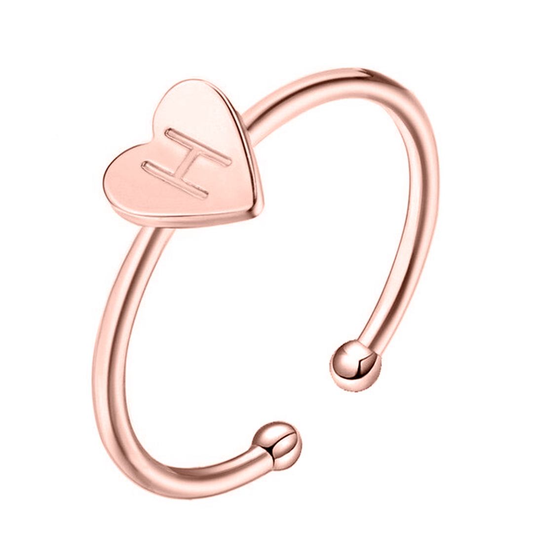 "Initial" Ring/Rose Gold - Emily Schmuck