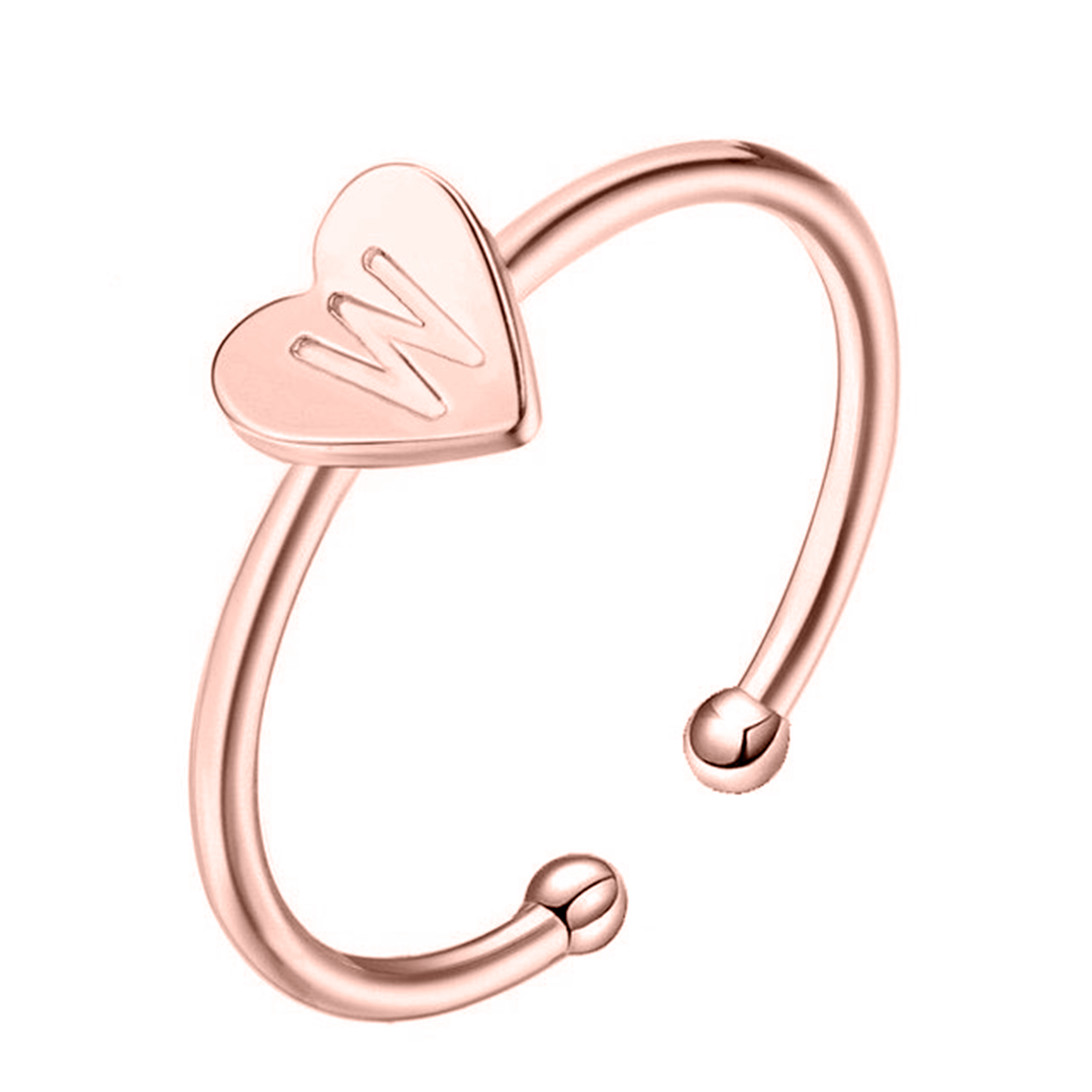 "Initial" Ring/Rose Gold - Emily Schmuck