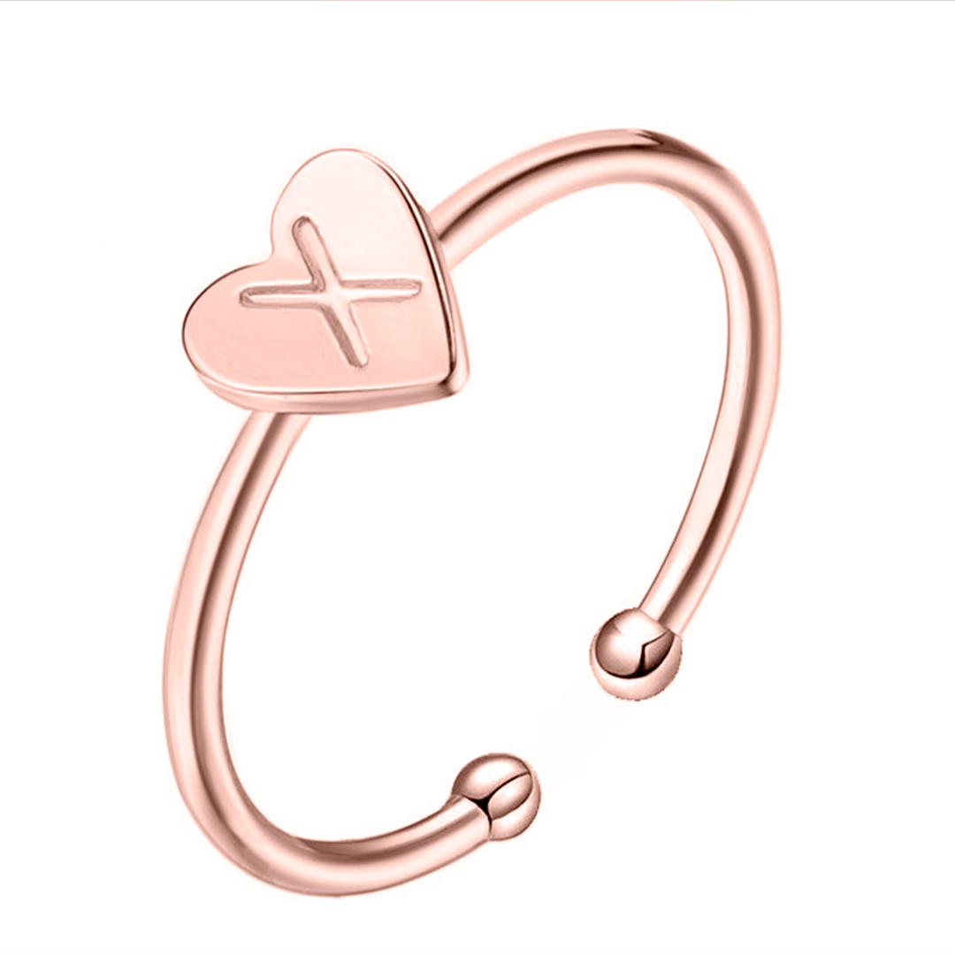 "Initial" Ring/Rose Gold - Emily Schmuck