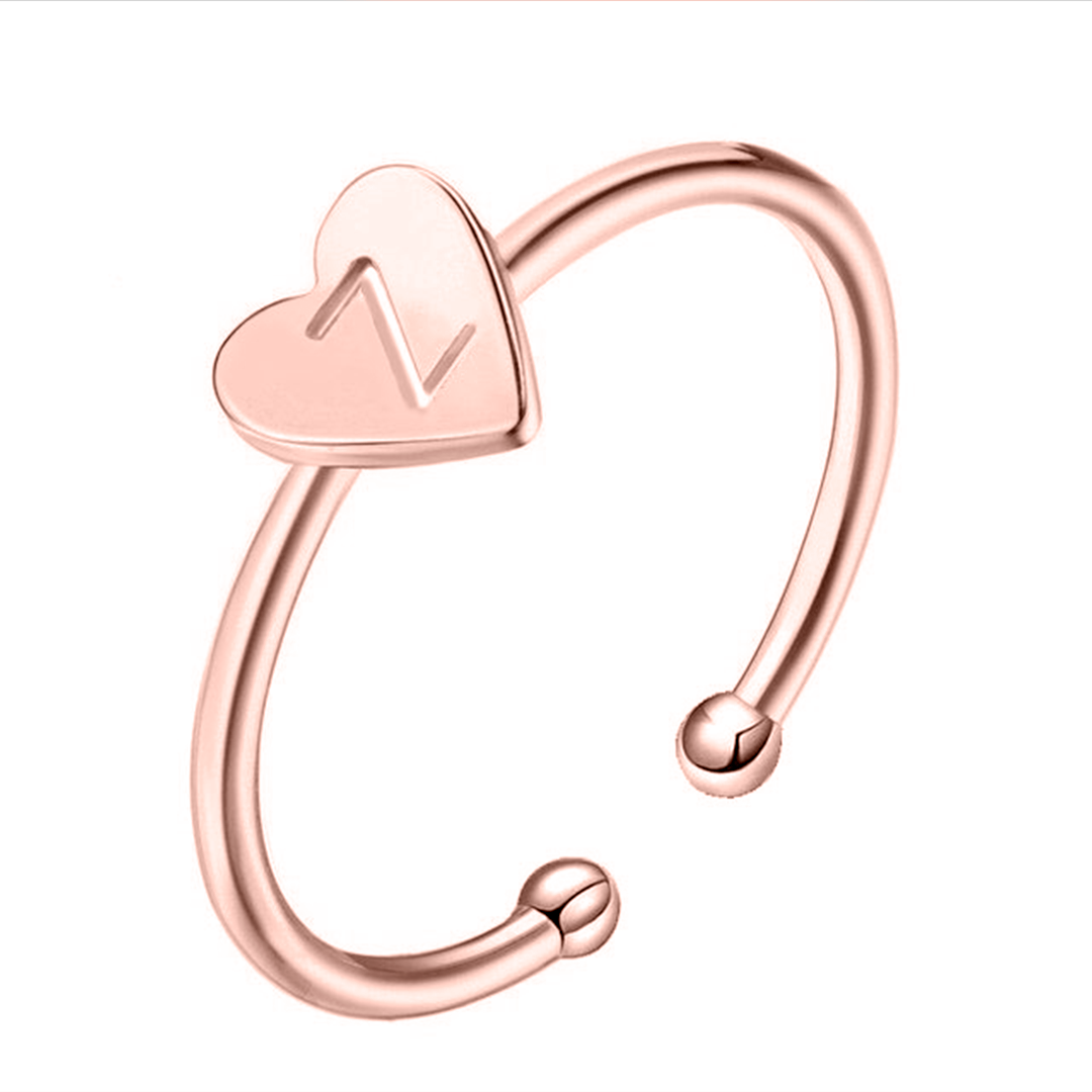 "Initial" Ring/Rose Gold - Emily Schmuck