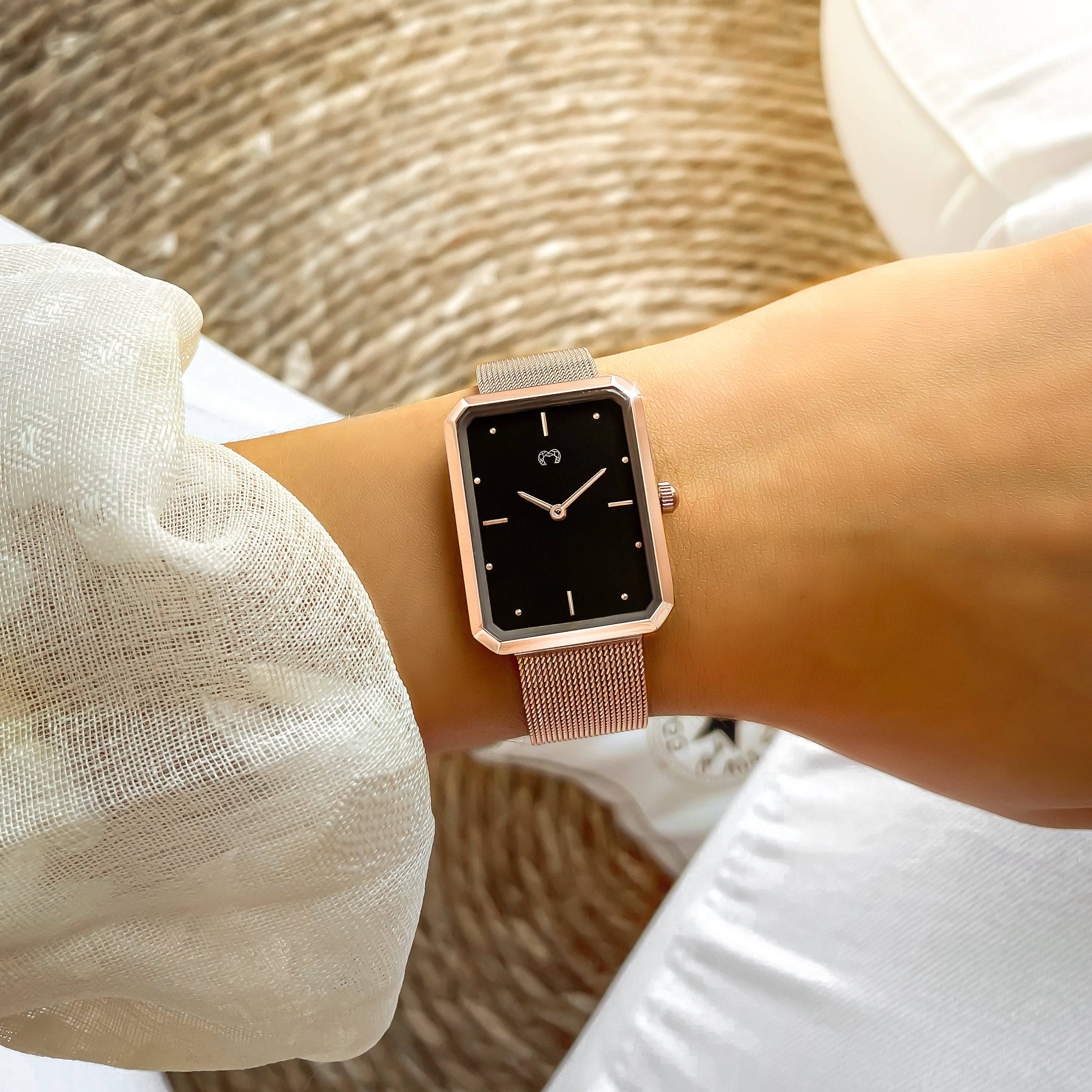 "Kapten" Uhr ~ RosaSchwarz - Emily Schmuck