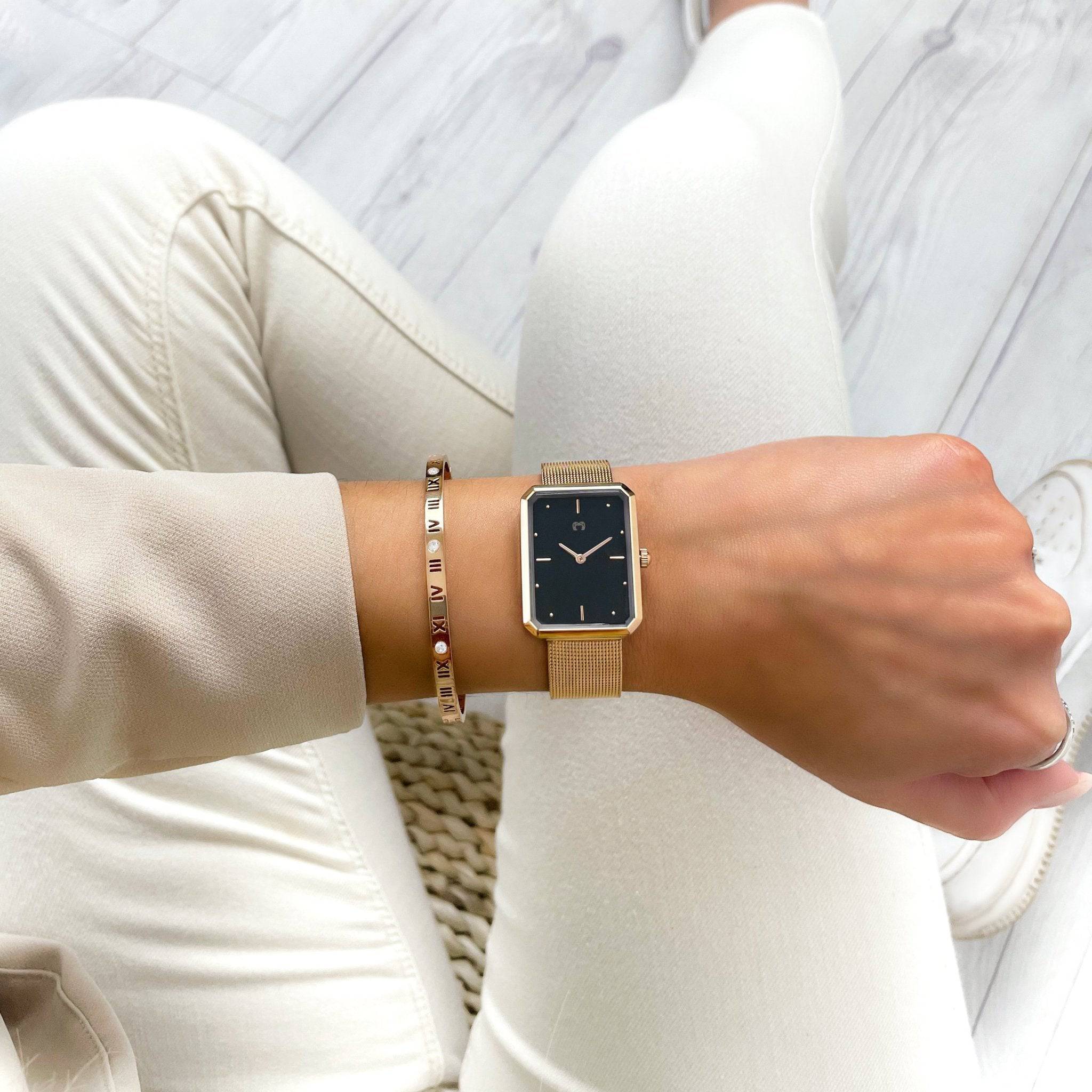 "Kapten" Uhr ~ RosaSchwarz - Emily Schmuck