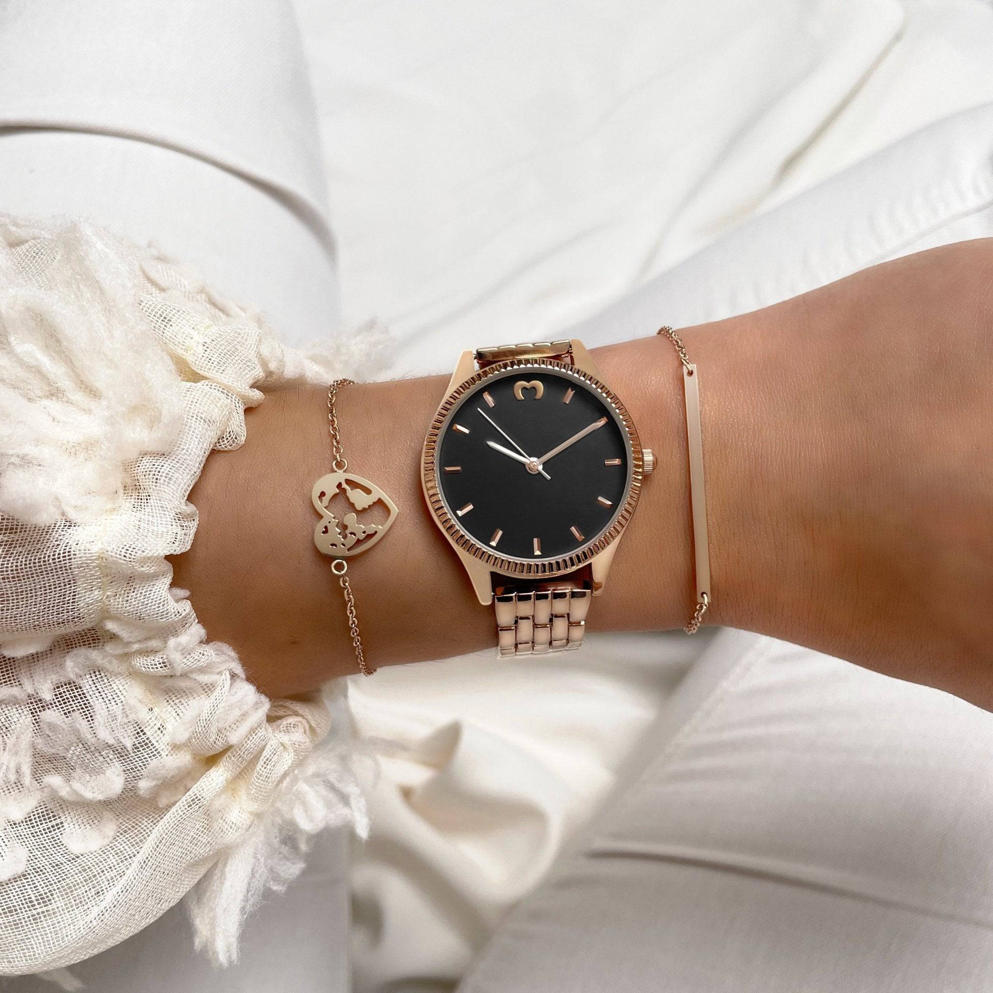 "Kavalier" Uhr ~ RosaSchwarz - Emily Schmuck