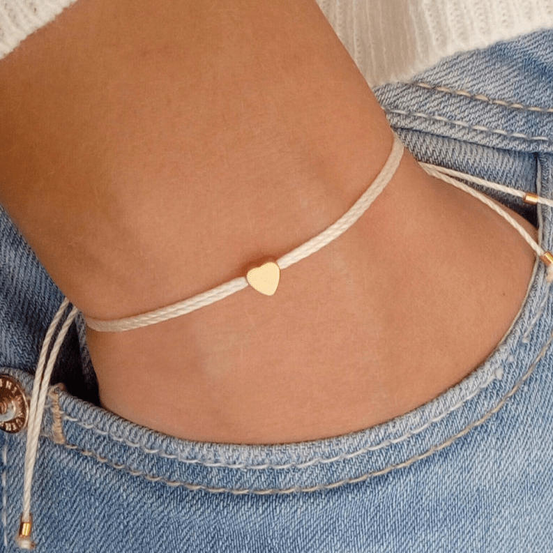 "Kleines Herz" Armband  ~Silber/Gold - Emily Schmuck