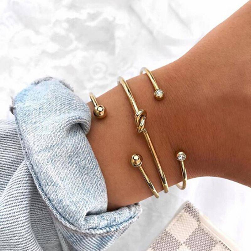 "Kristall" Armband  ~Silber/Gold - Emily Schmuck