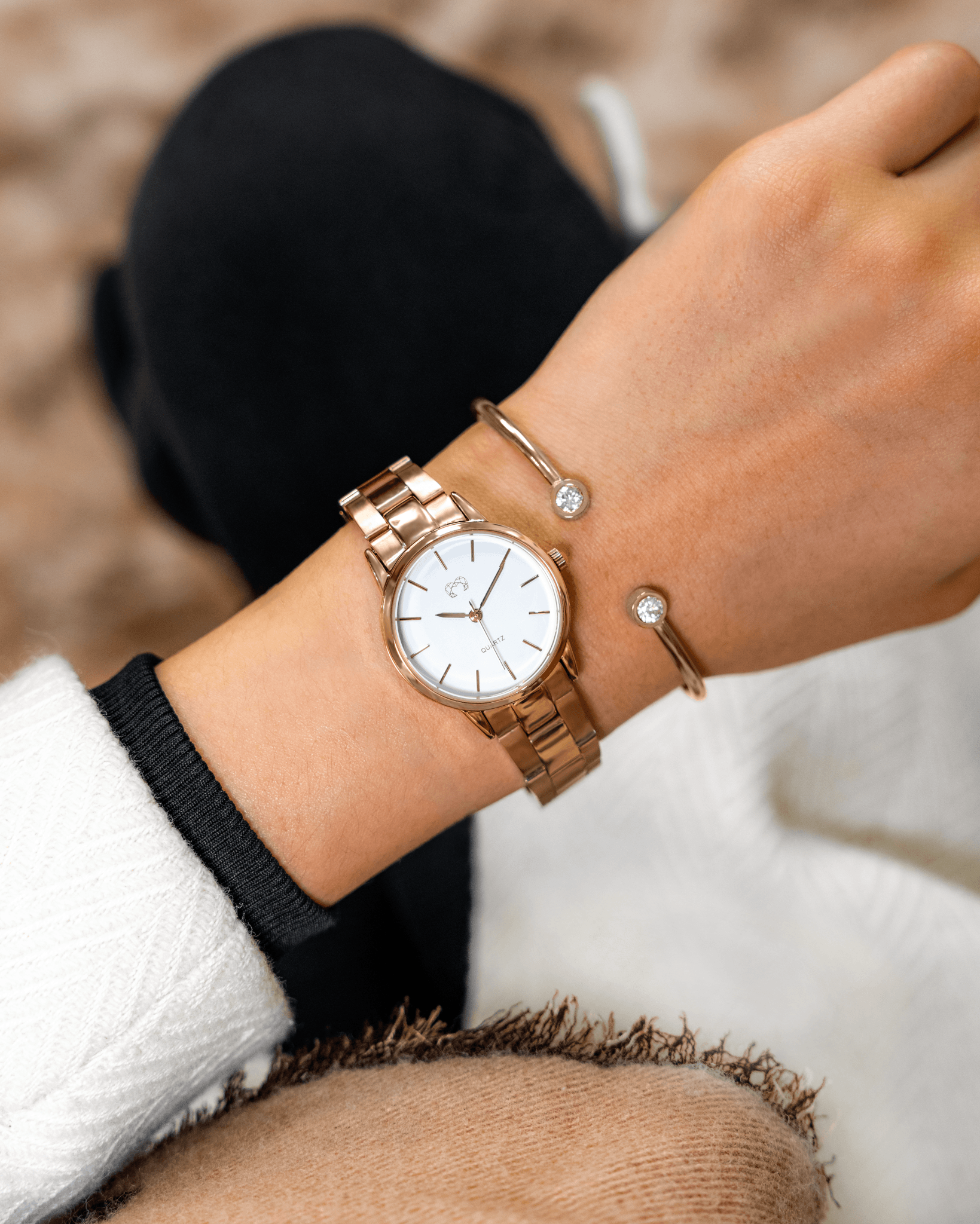 "Kristall" Armband ~Silber/Gold - Emily Schmuck