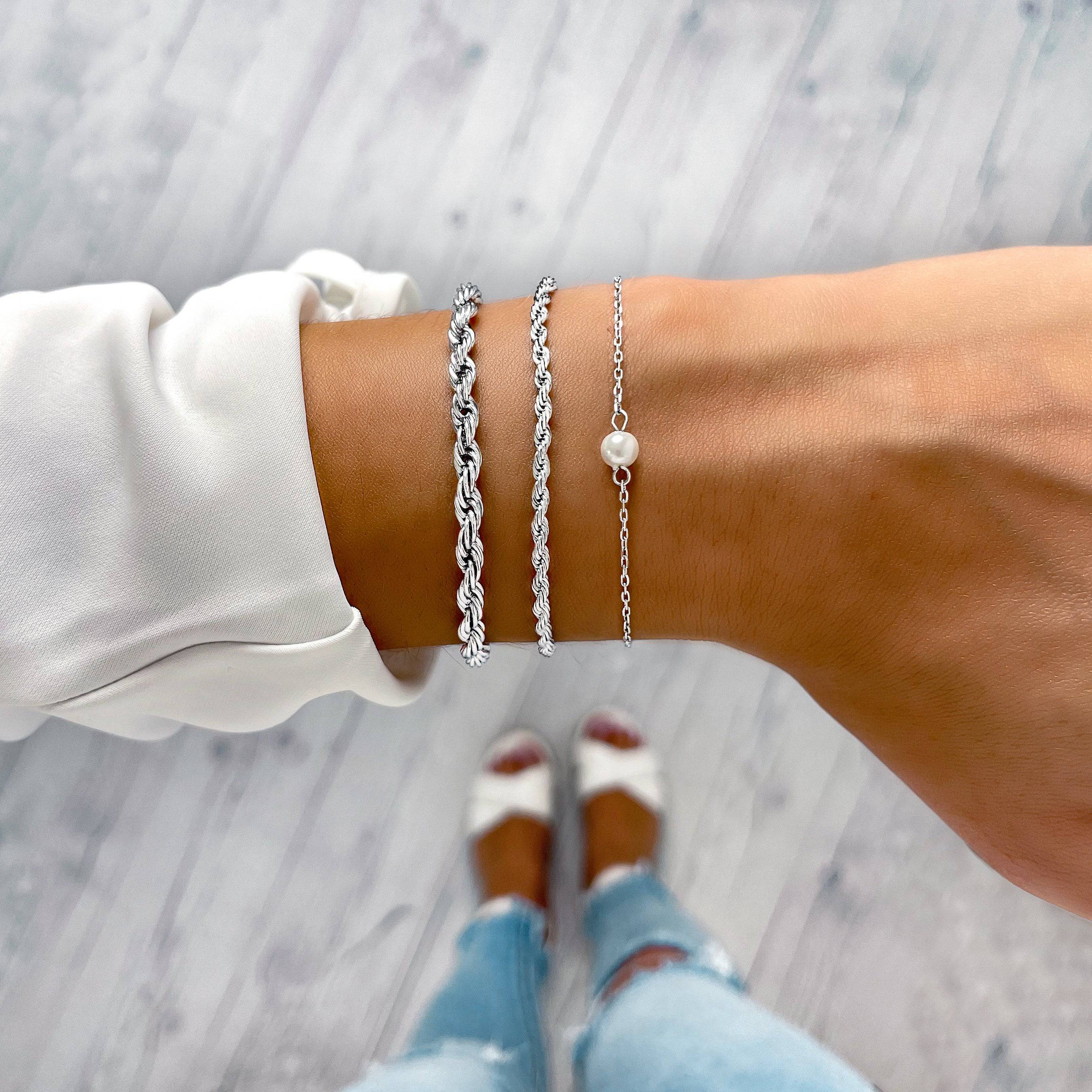 "Lace" Armband ~Silber/Gold - Emily Schmuck
