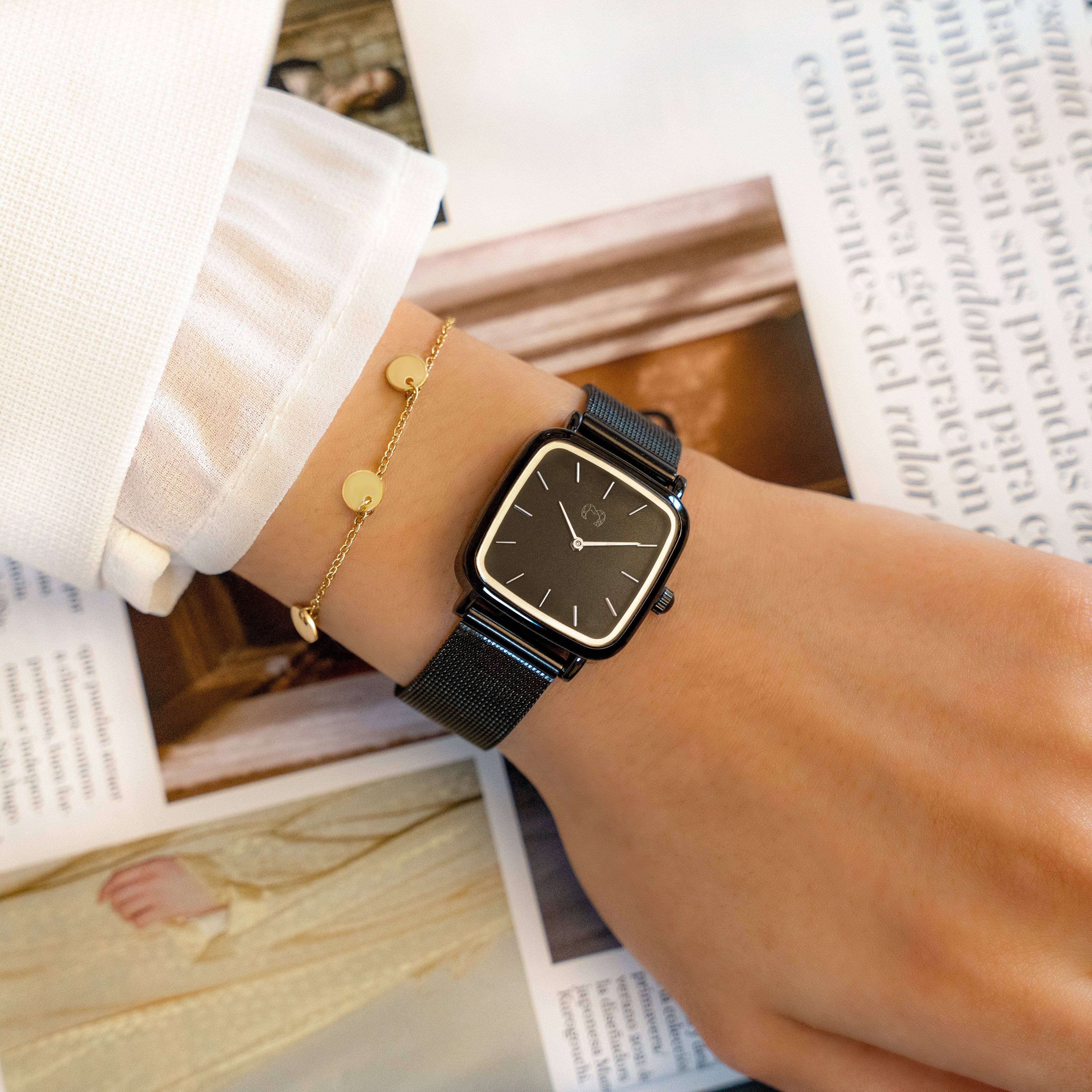 "Minuite" Uhr ~ Anthrazit - Emily Schmuck