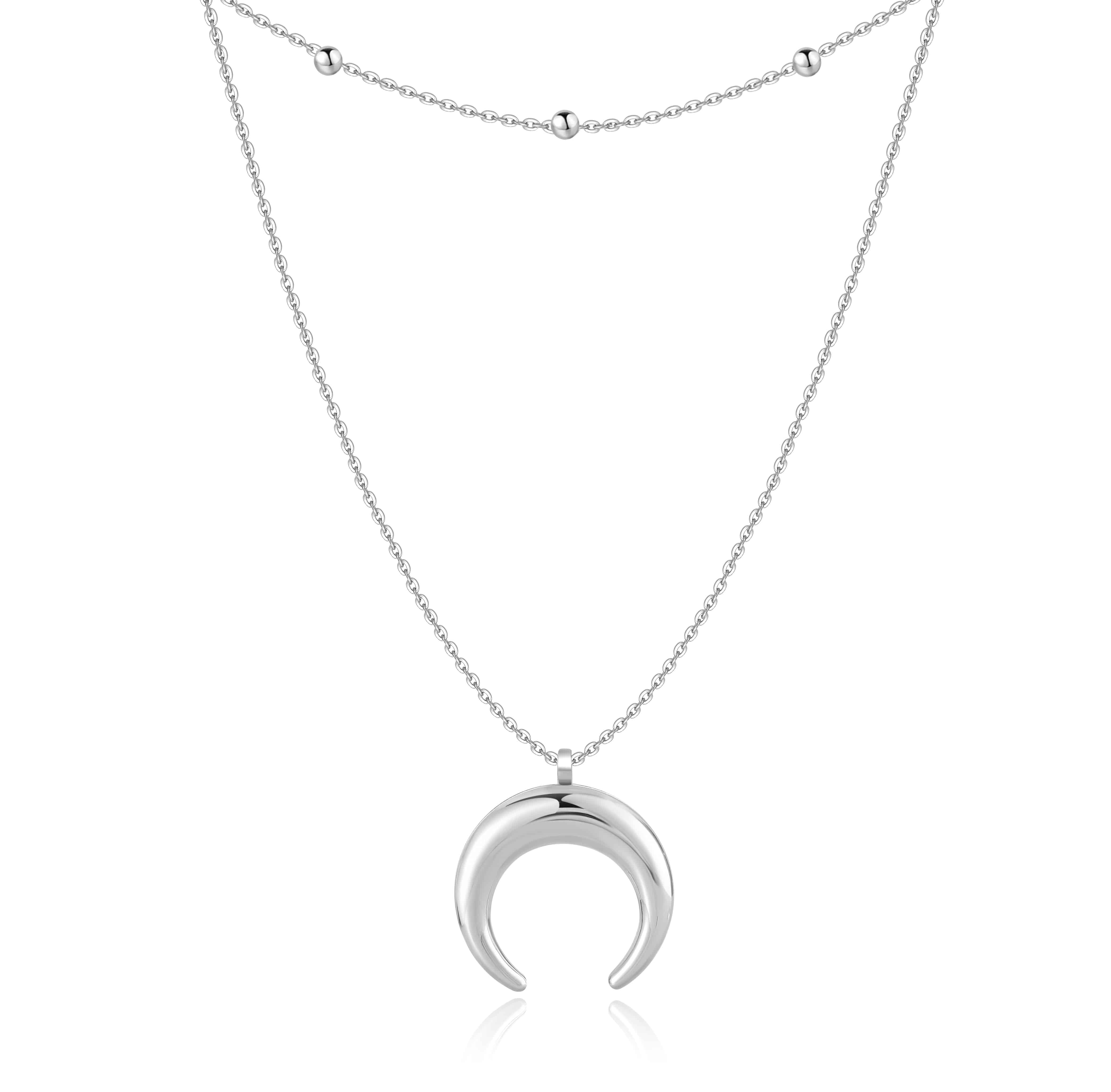 "Mond Stil" Halskette ~Silber/Gold/Rose Gold - Emily Schmuck