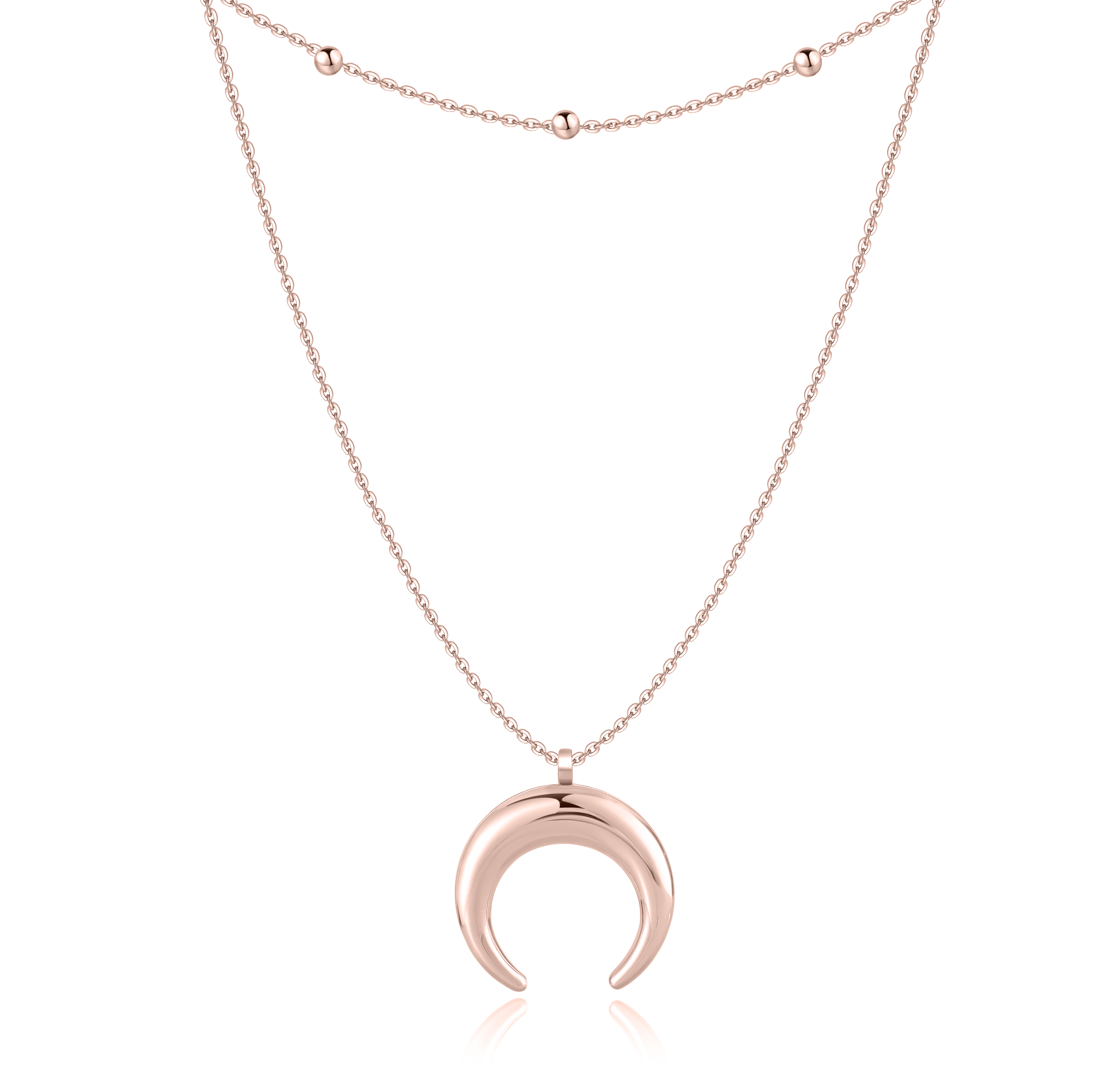 "Mond Stil" Halskette ~Silber/Gold/Rose Gold - Emily Schmuck