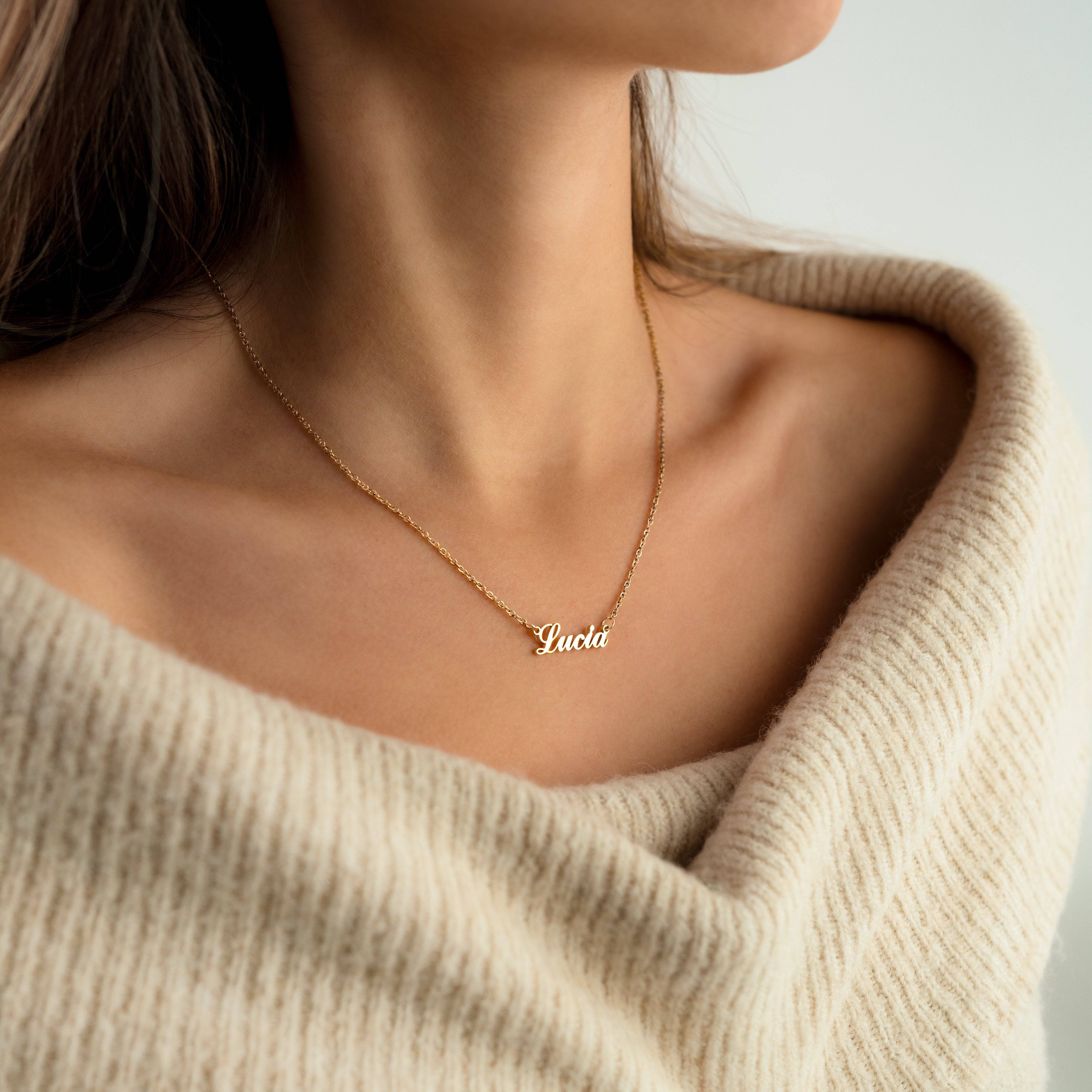 "Name" Halskette ~Silber/Gold/Rose Gold - Emily Schmuck
