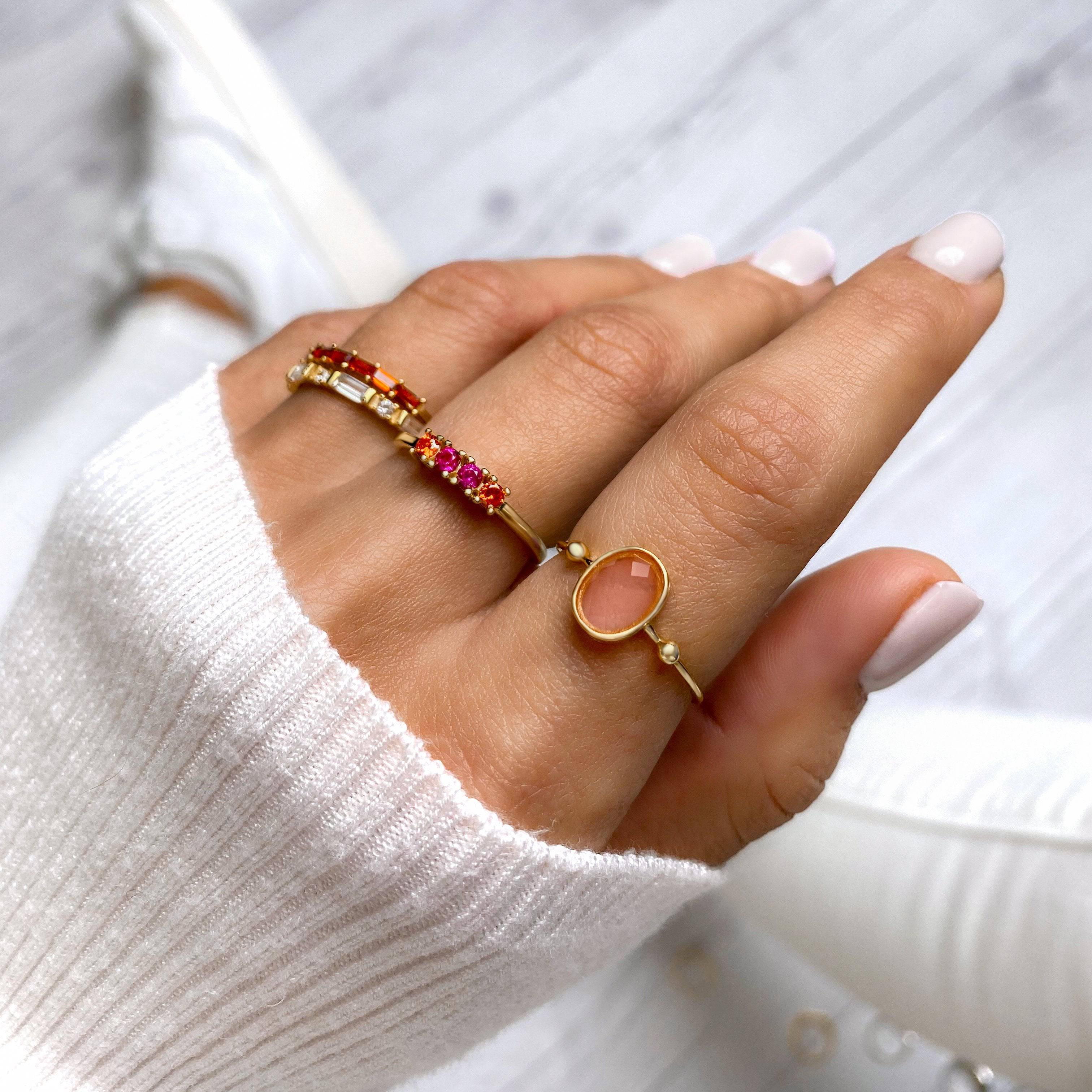 "Rosa Glanz" Ring - Emily Schmuck