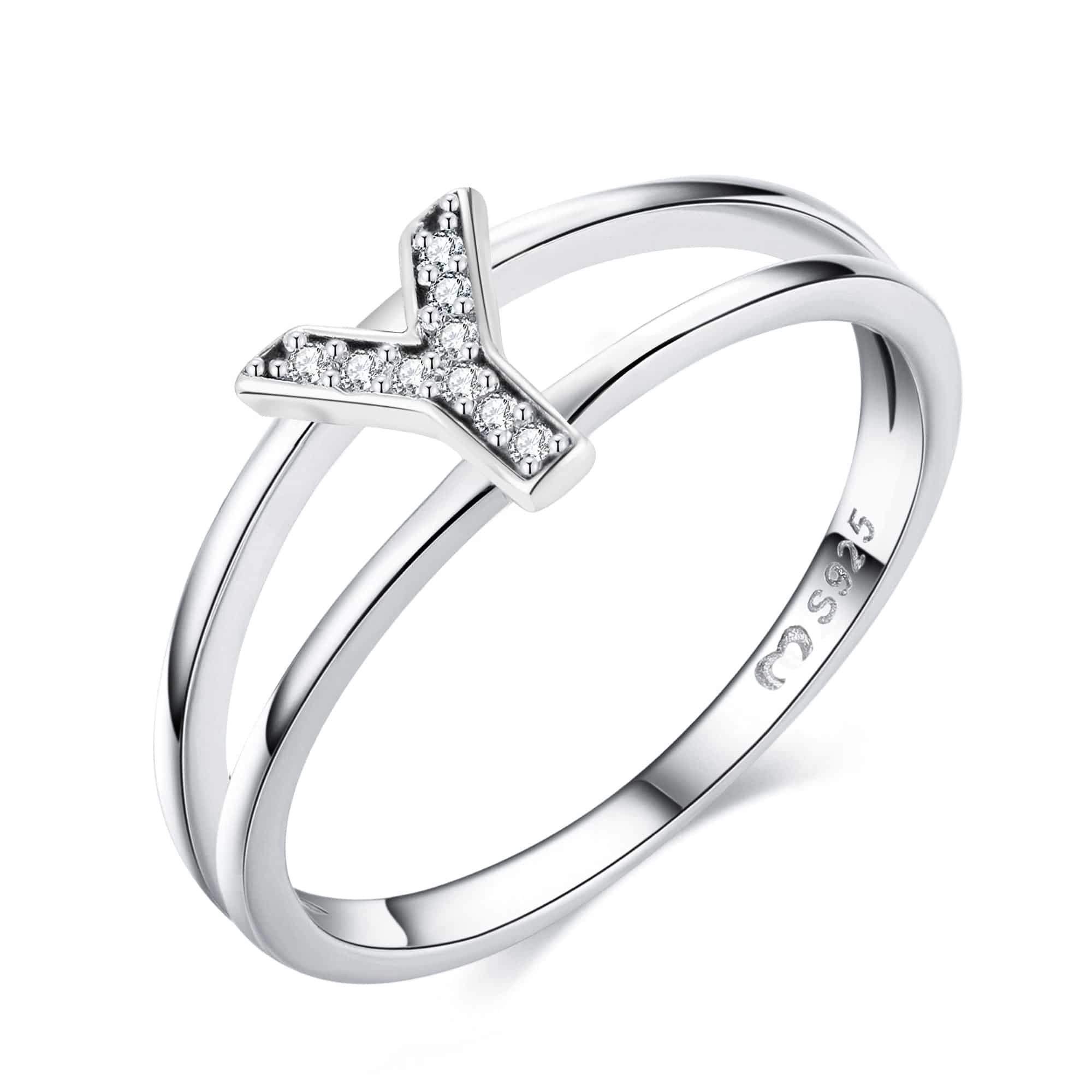 "Silberne Initialen" Ring - Emily Schmuck