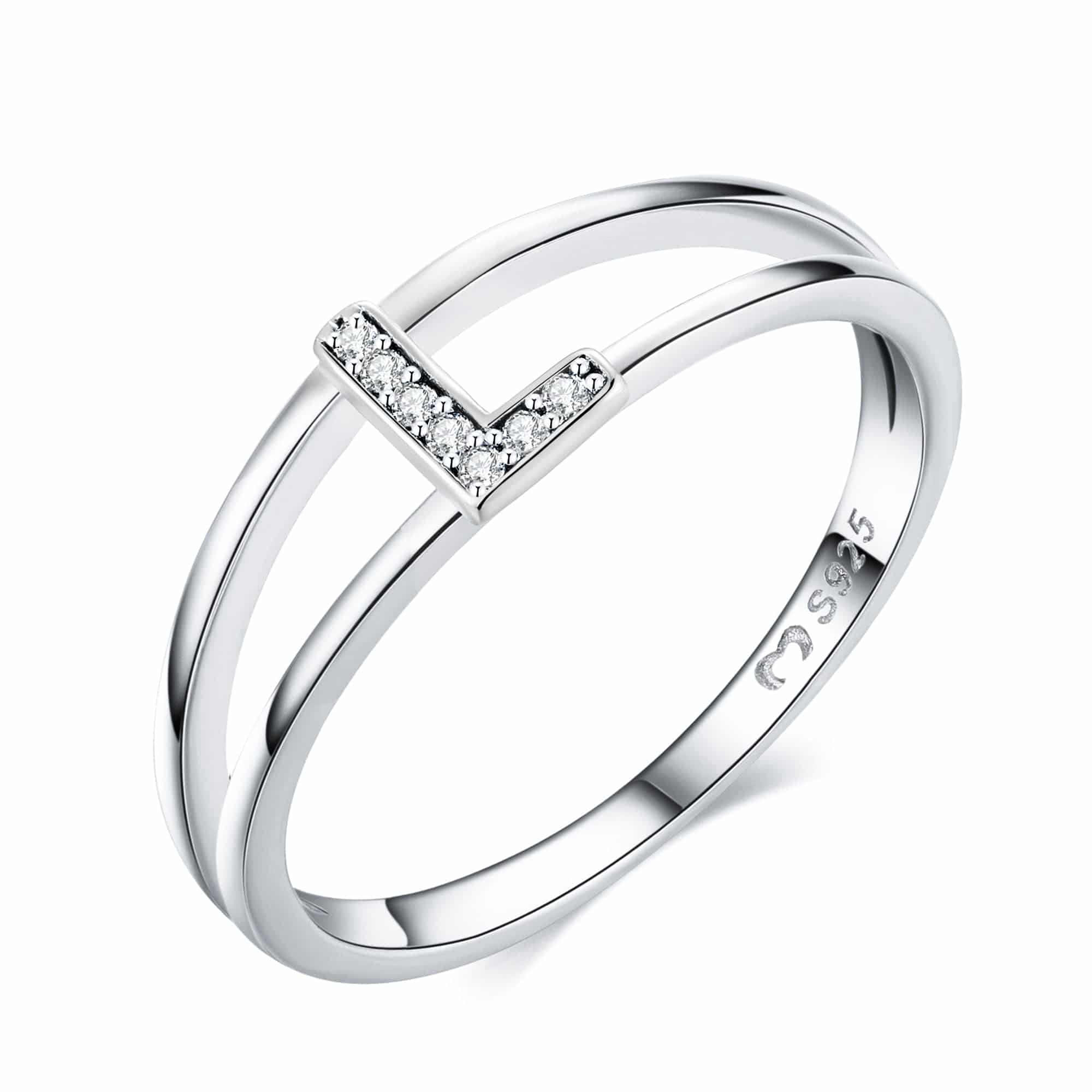 "Silberne Initialen" Ring - Emily Schmuck