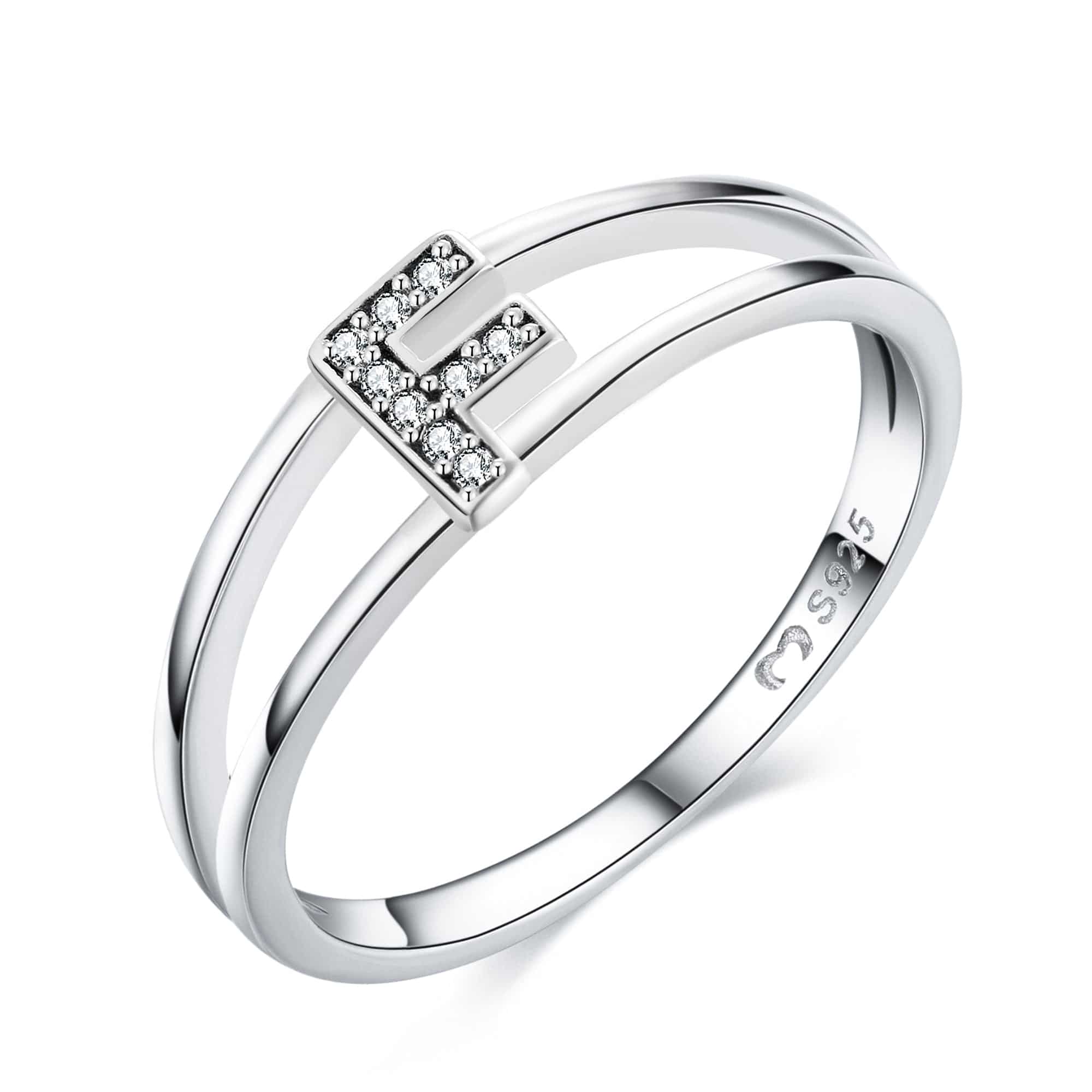 "Silberne Initialen" Ring - Emily Schmuck