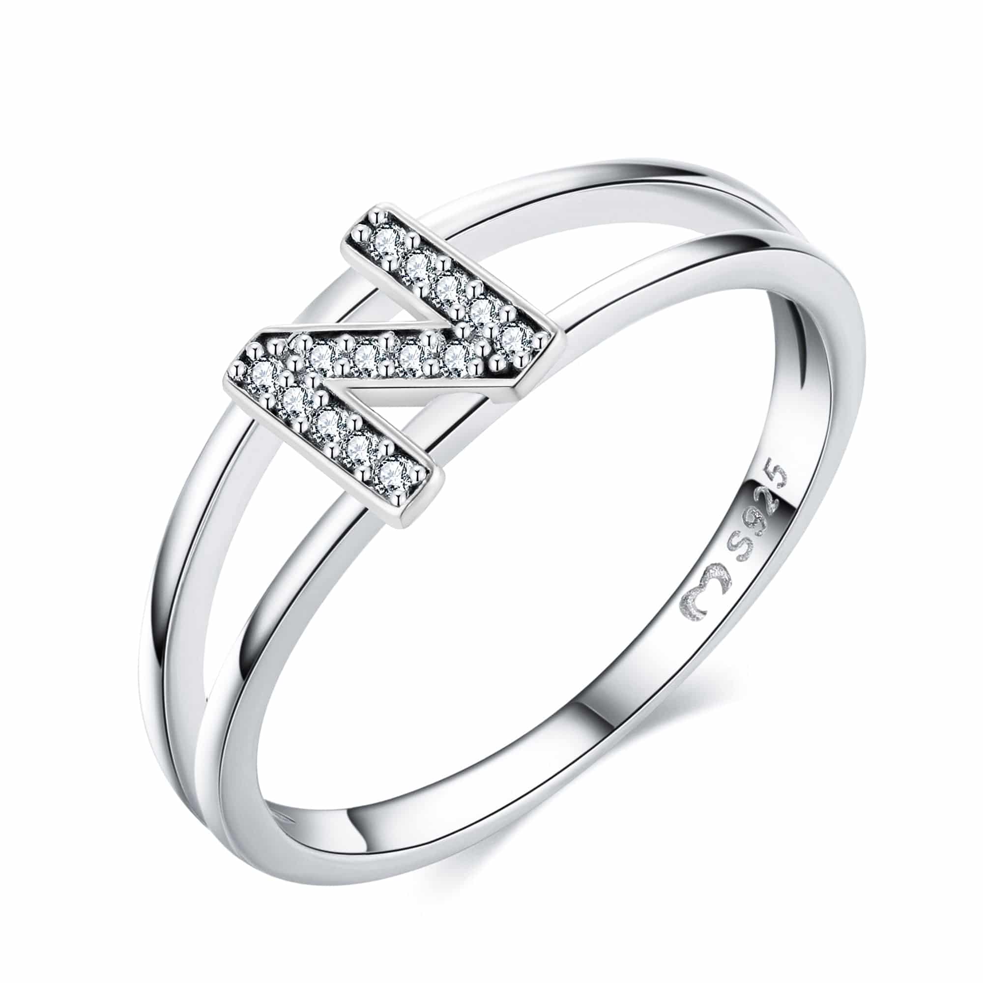 "Silberne Initialen" Ring - Emily Schmuck