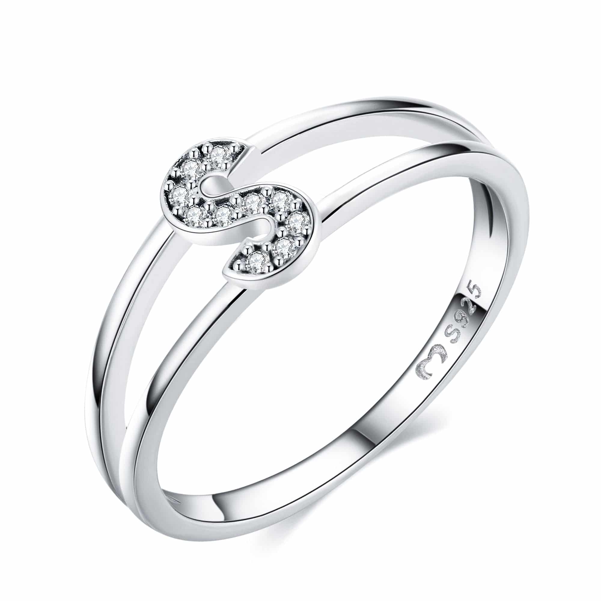 "Silberne Initialen" Ring - Emily Schmuck