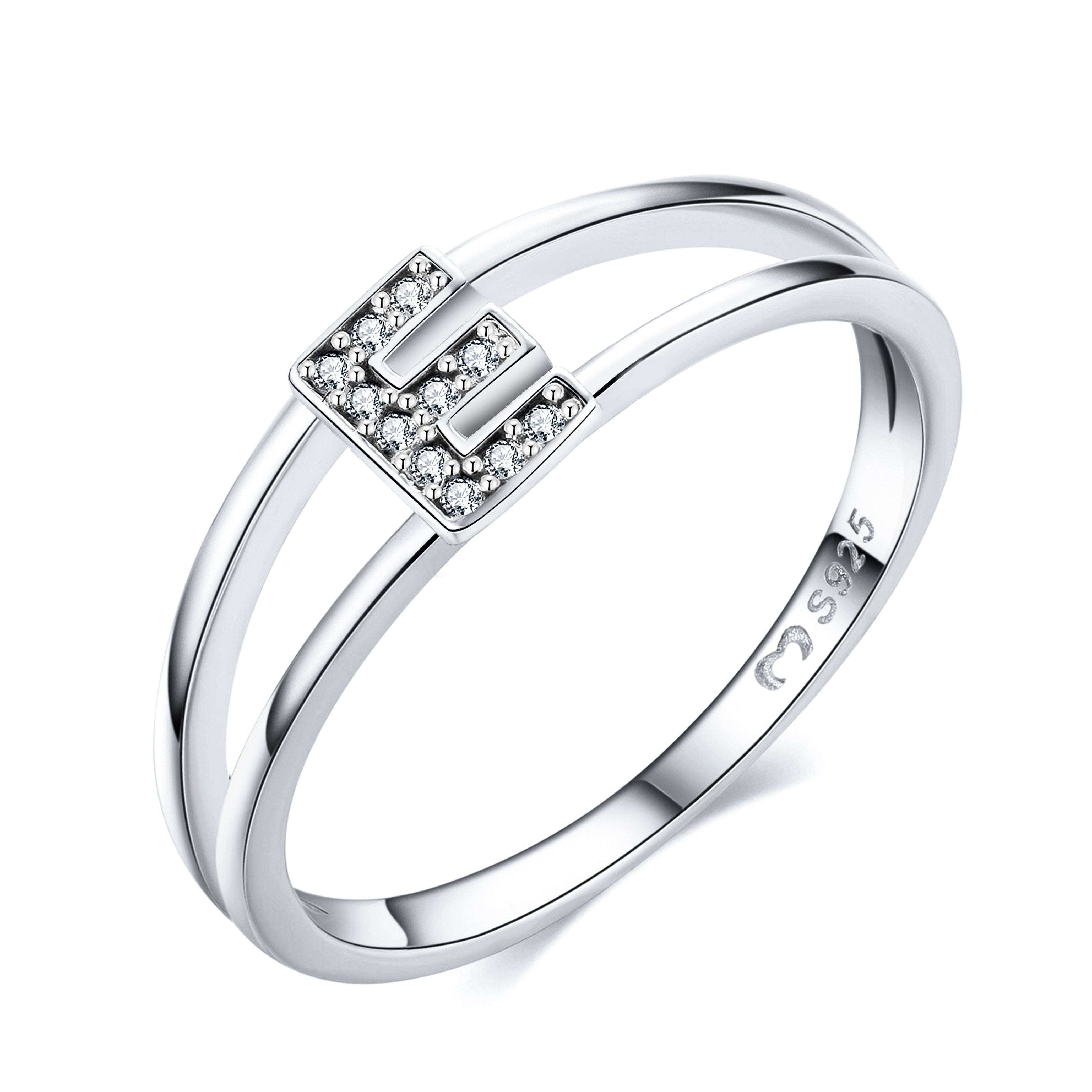 "Silberne Initialen" Ring - Emily Schmuck