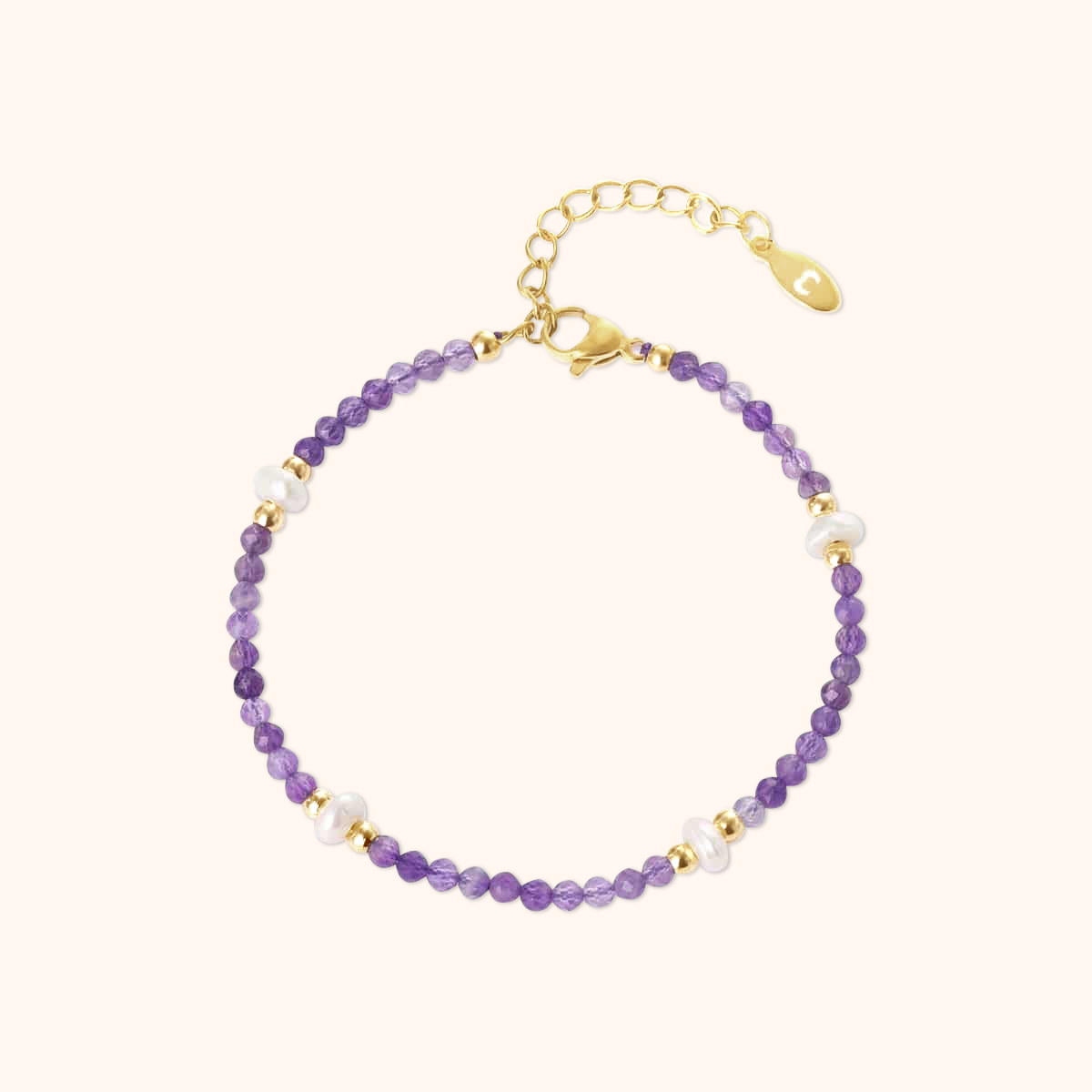 "Amethyst Perle" Armband