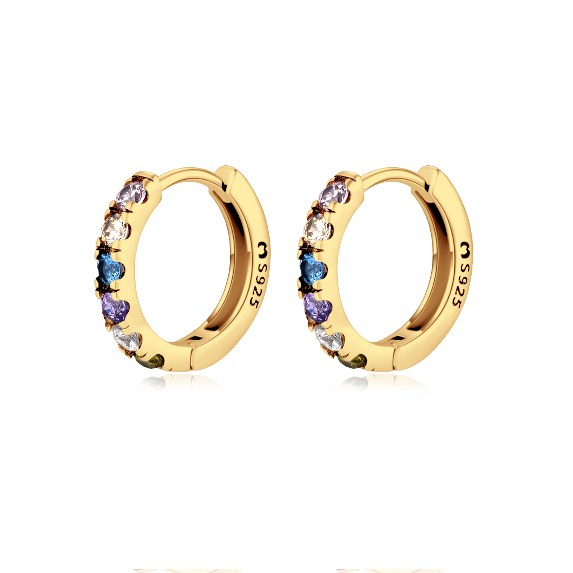 Bunte Zirkonia Ohrringe - Emily Schmuck