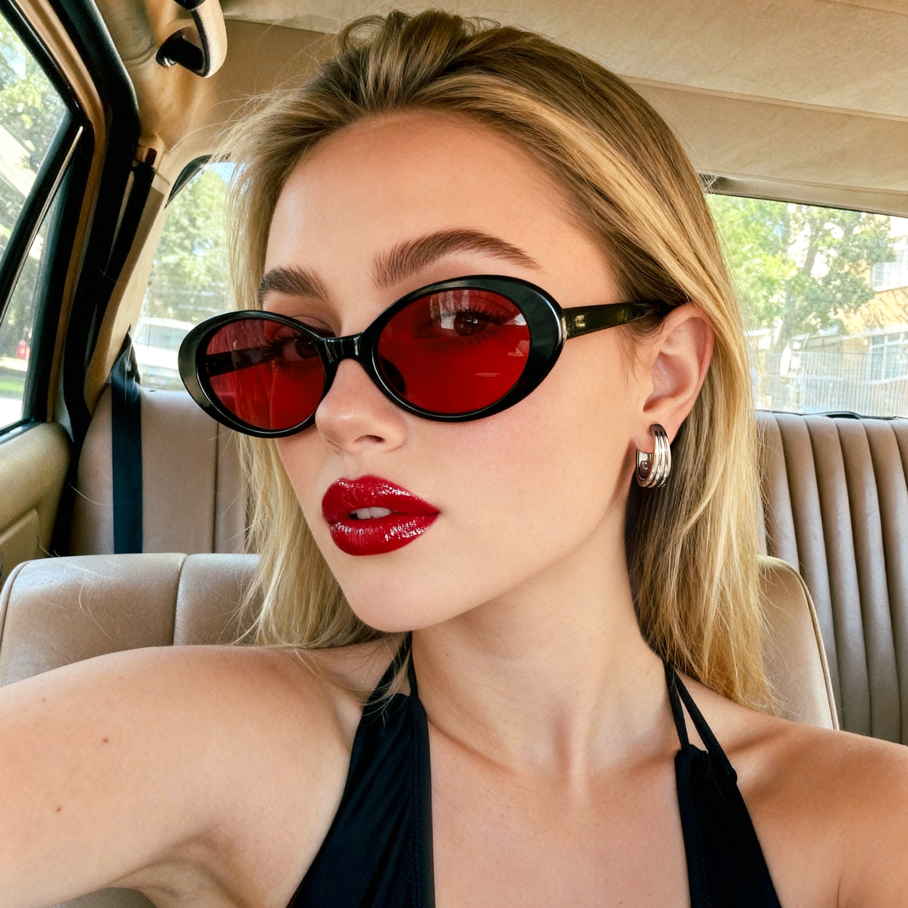 Geriffelte Reif-Ohrringe