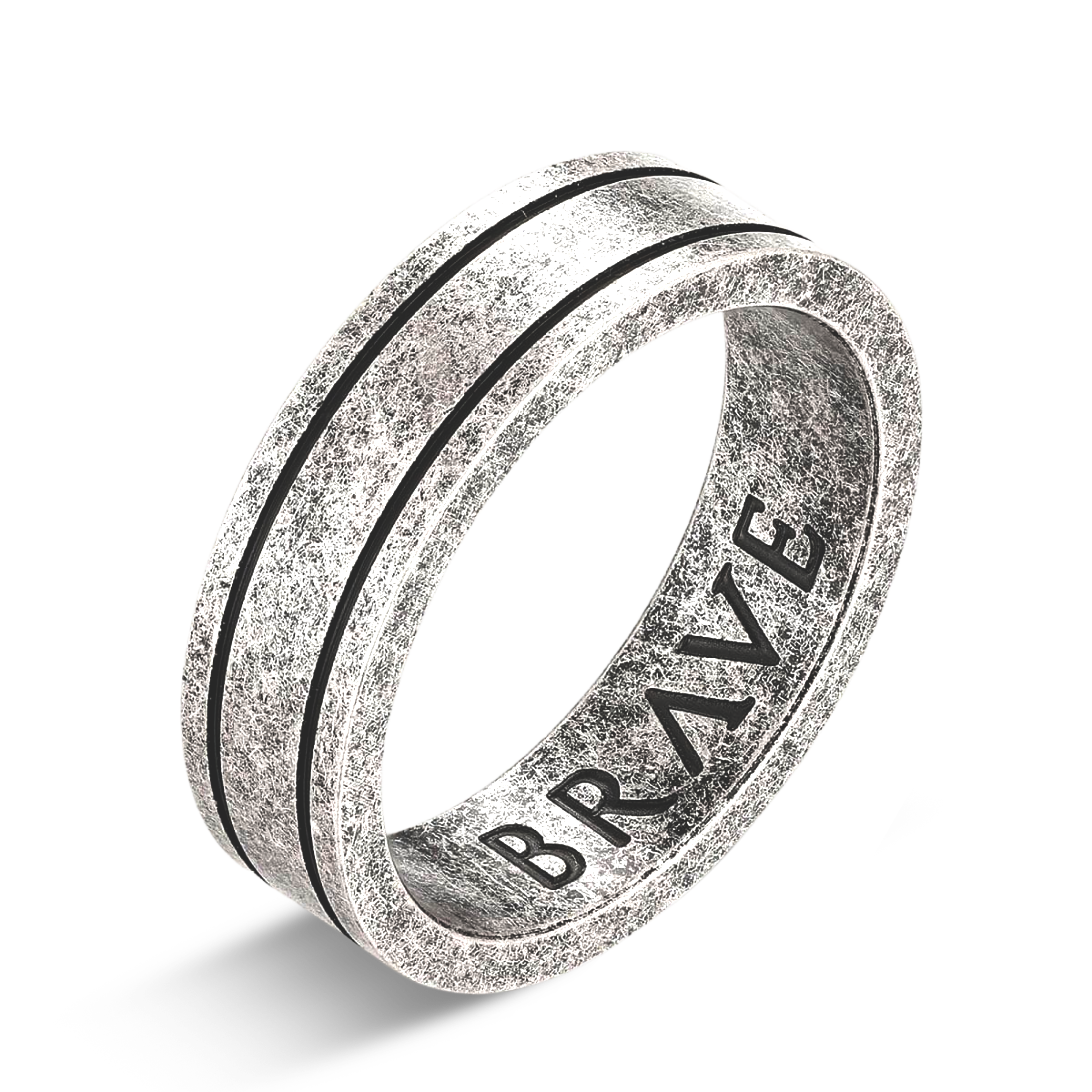 BRAVE Basalt Man Ring