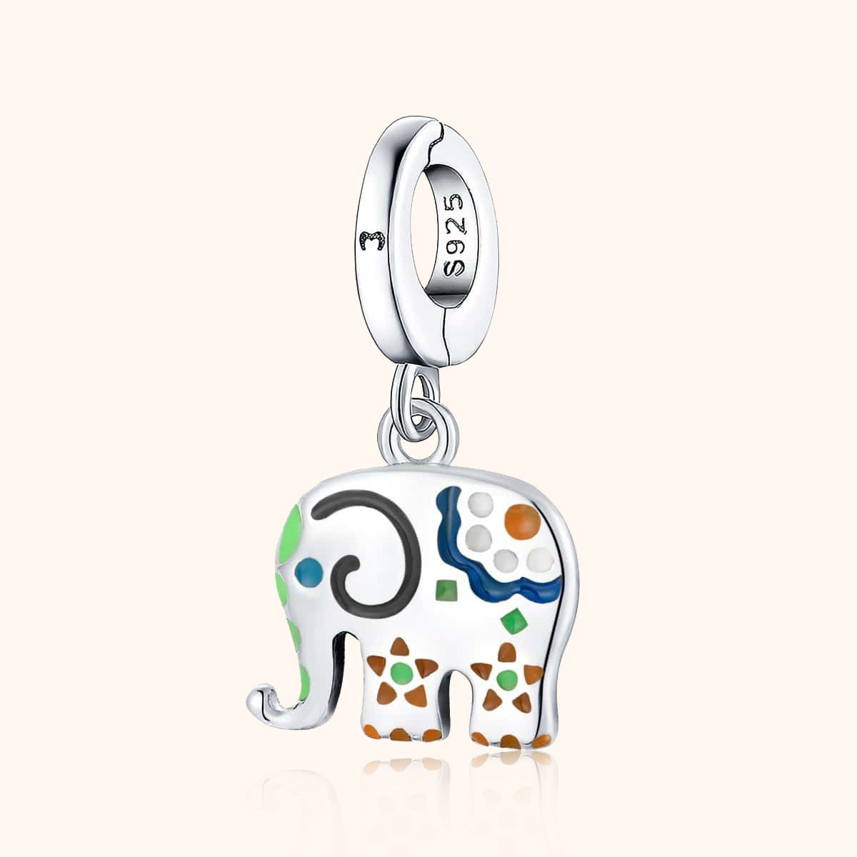 "Indischer Elefant" Charm