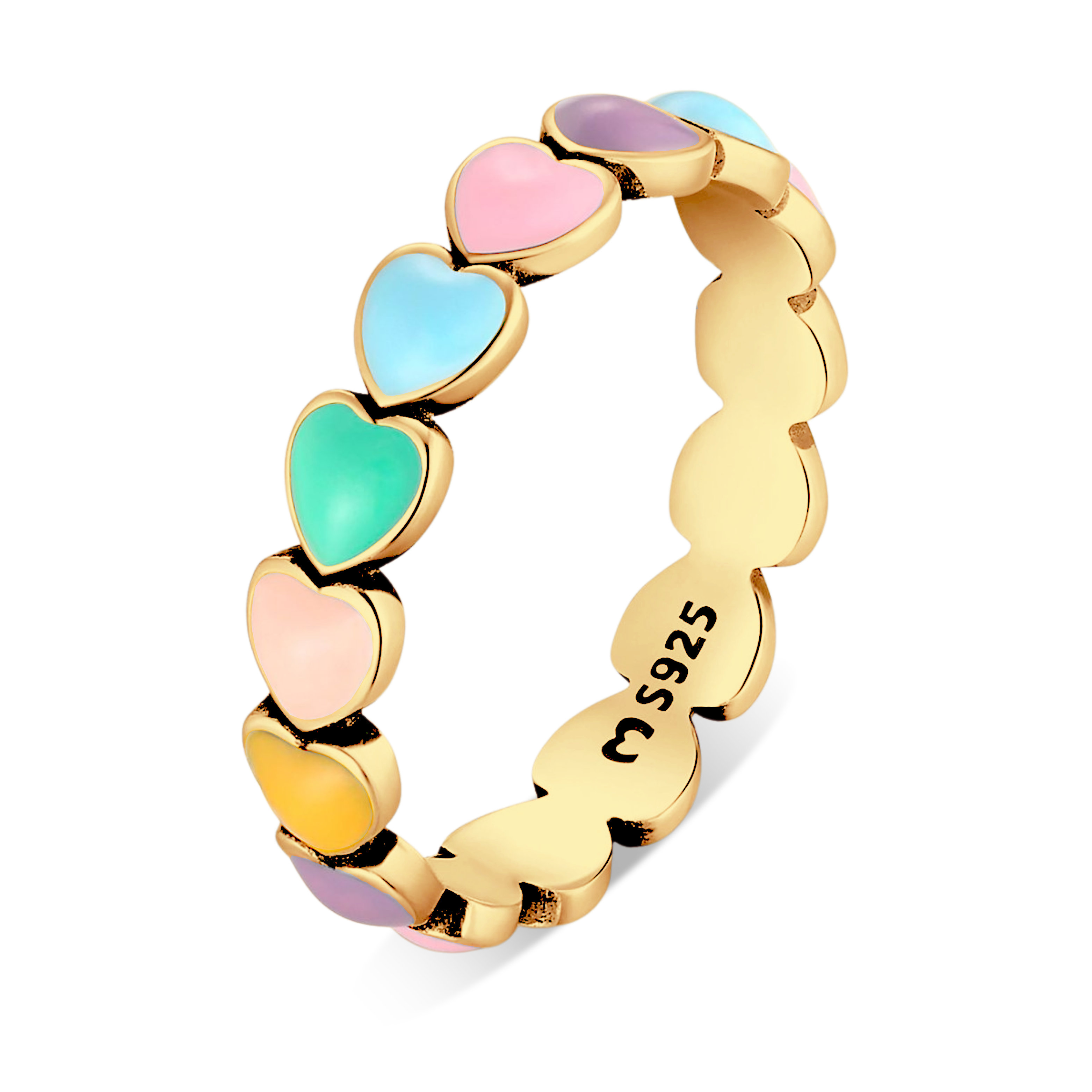 Bunte Herzen Ring - Emily Schmuck