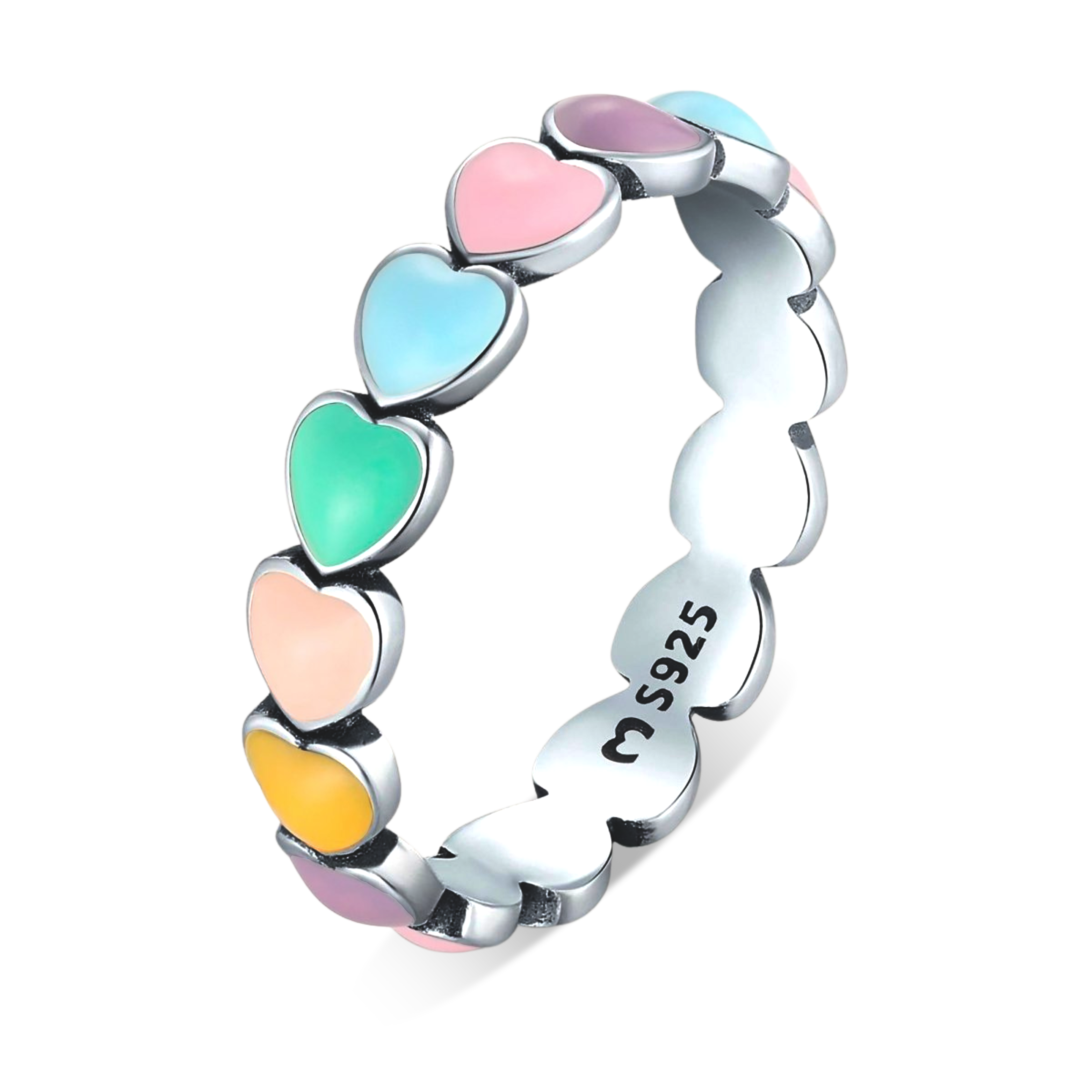 Bunte Herzen Ring
