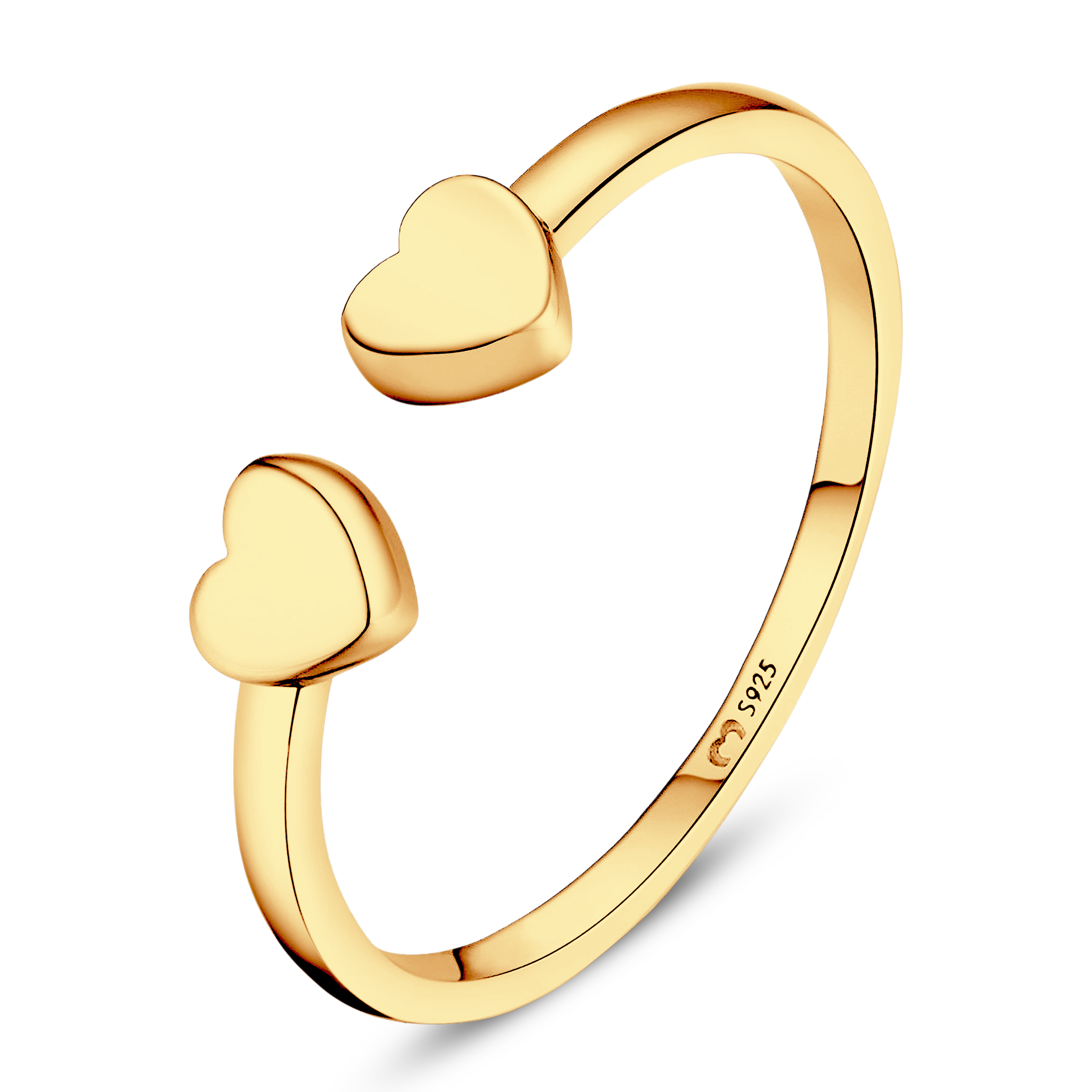 Doppeltes Herz Ring