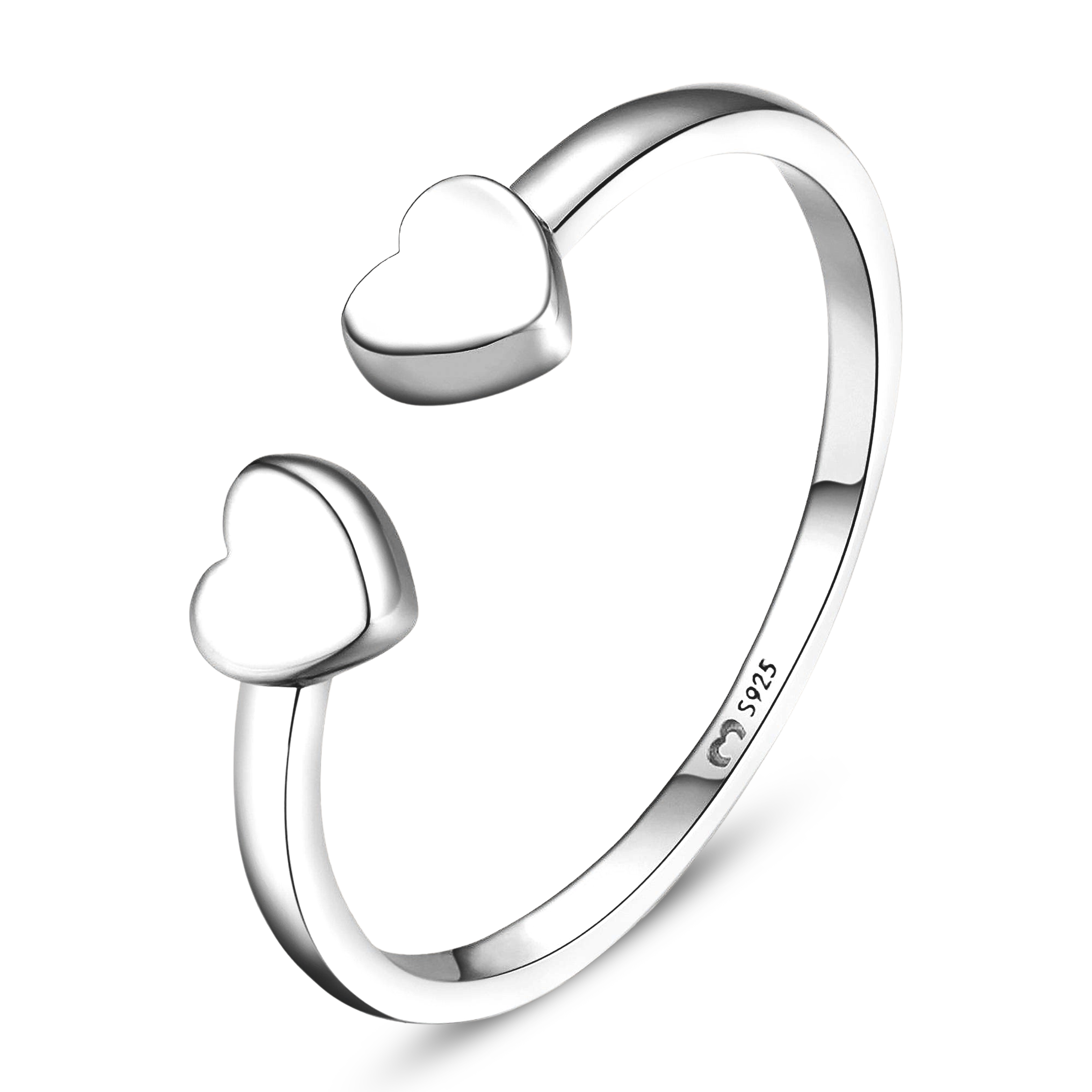 Doppeltes Herz Ring