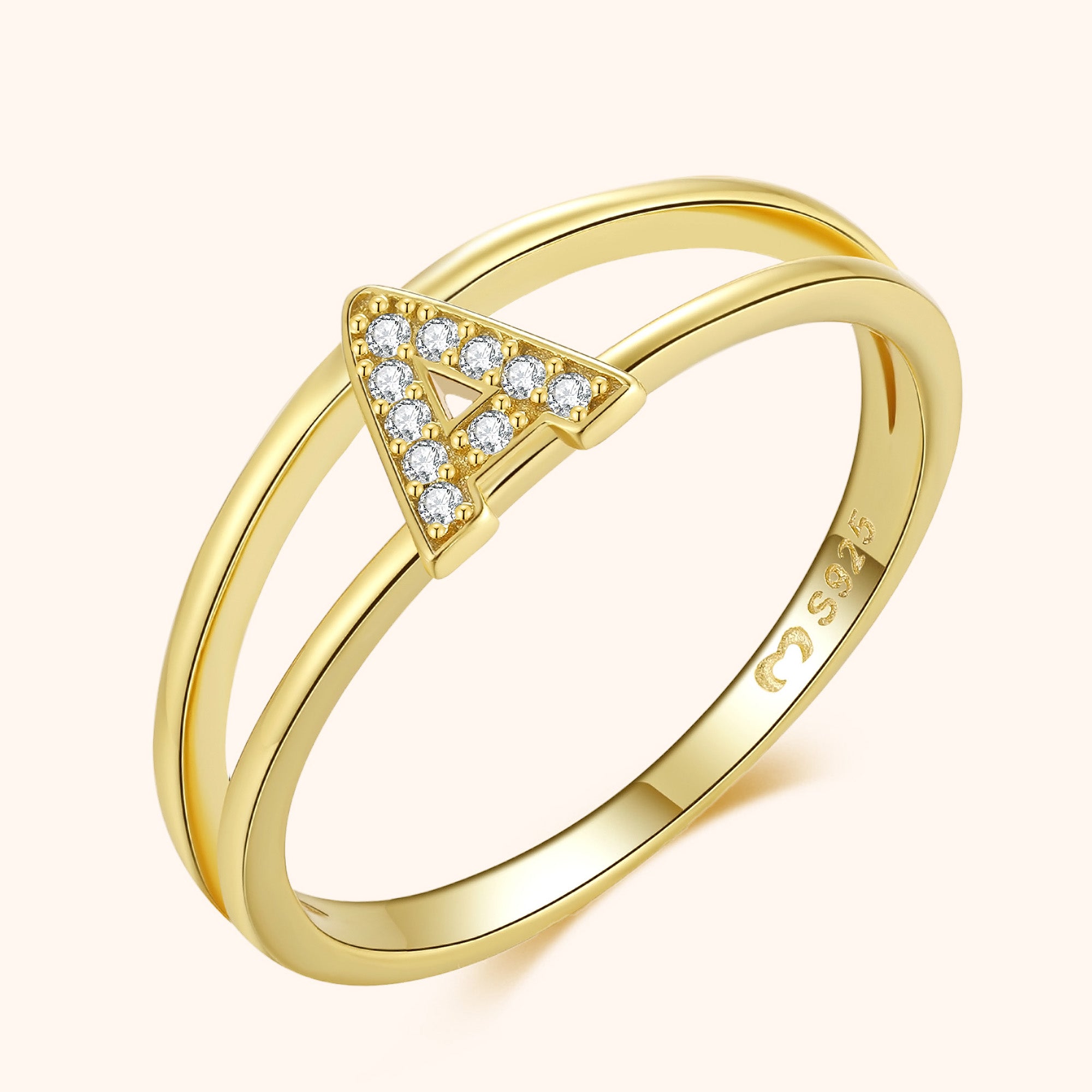 "Goldene Initialen" Ring