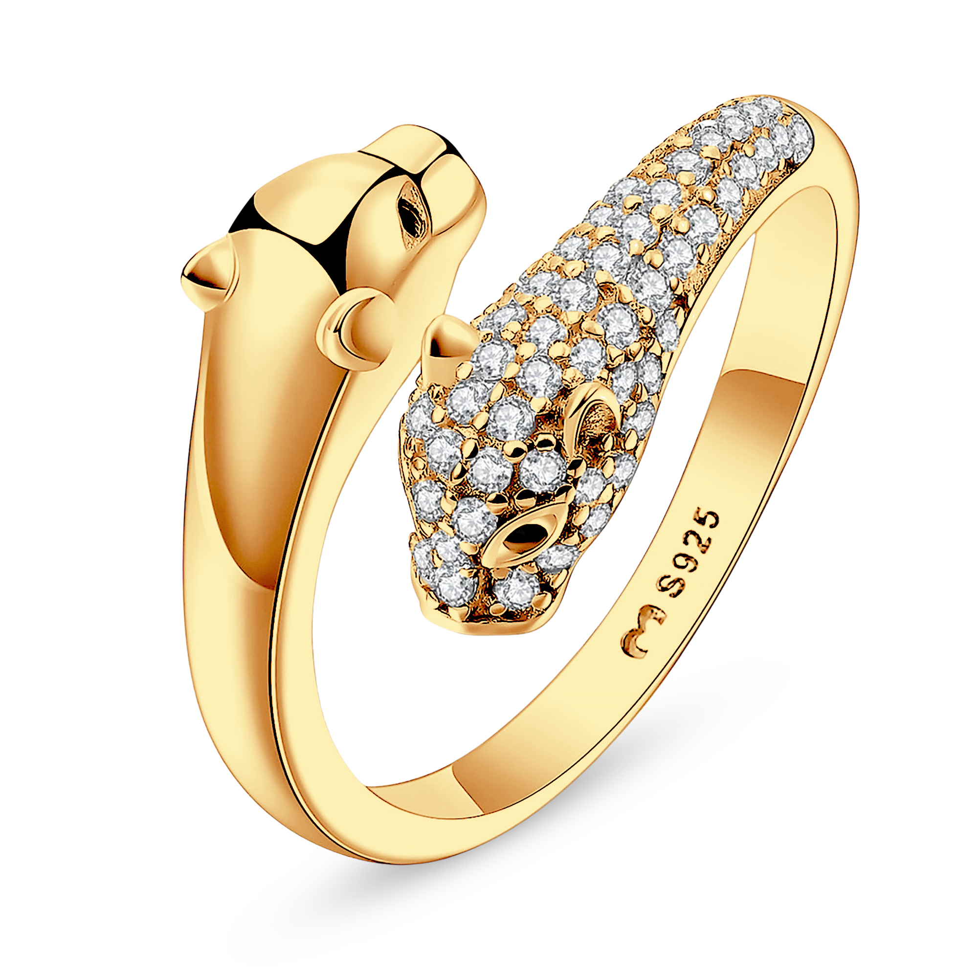 Glänzender Panther Ring - Emily Schmuck