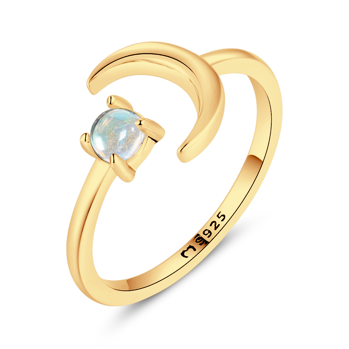 Abnehmender Mond Ring - Emily Schmuck