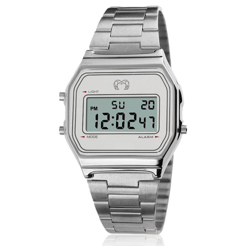 Vintage Digitaluhr ~ Silber - Emily Schmuck