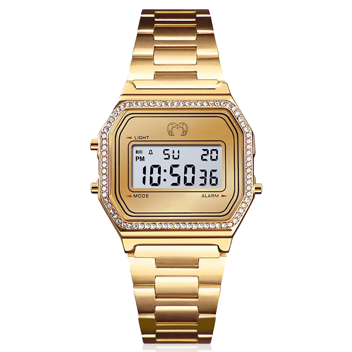 Vintage-Glanz Digitale Uhr ~ Gold
