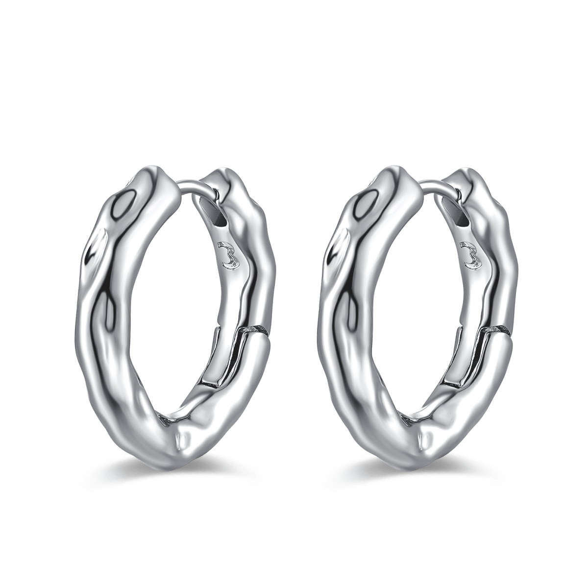 Gewellte Reif-Ohrringe